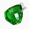Замбийский Зеленый Изумруд 72 карата СЕРТИФИЦИРОВАННЫЙ Серебро 925 пробы Фантазийный Подвеска с драгоценным камнем