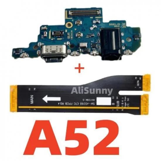 Зарядный USB-порт + Шлейф материнской платы для SamSung A21S A22 A31 A32 A50 A51 A52 A53 A70 A72 A536B Разъем зарядки Материнская плата