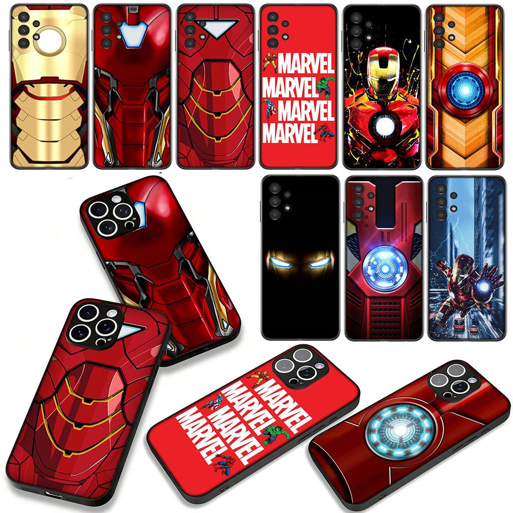 Marvel IronMan Super hero Iron Man Cover Case for Samsung Galaxy S25 S24 S22 S23 FE Ultra Plus A56 A05 A06 A15 A16 A55 S7 Edge