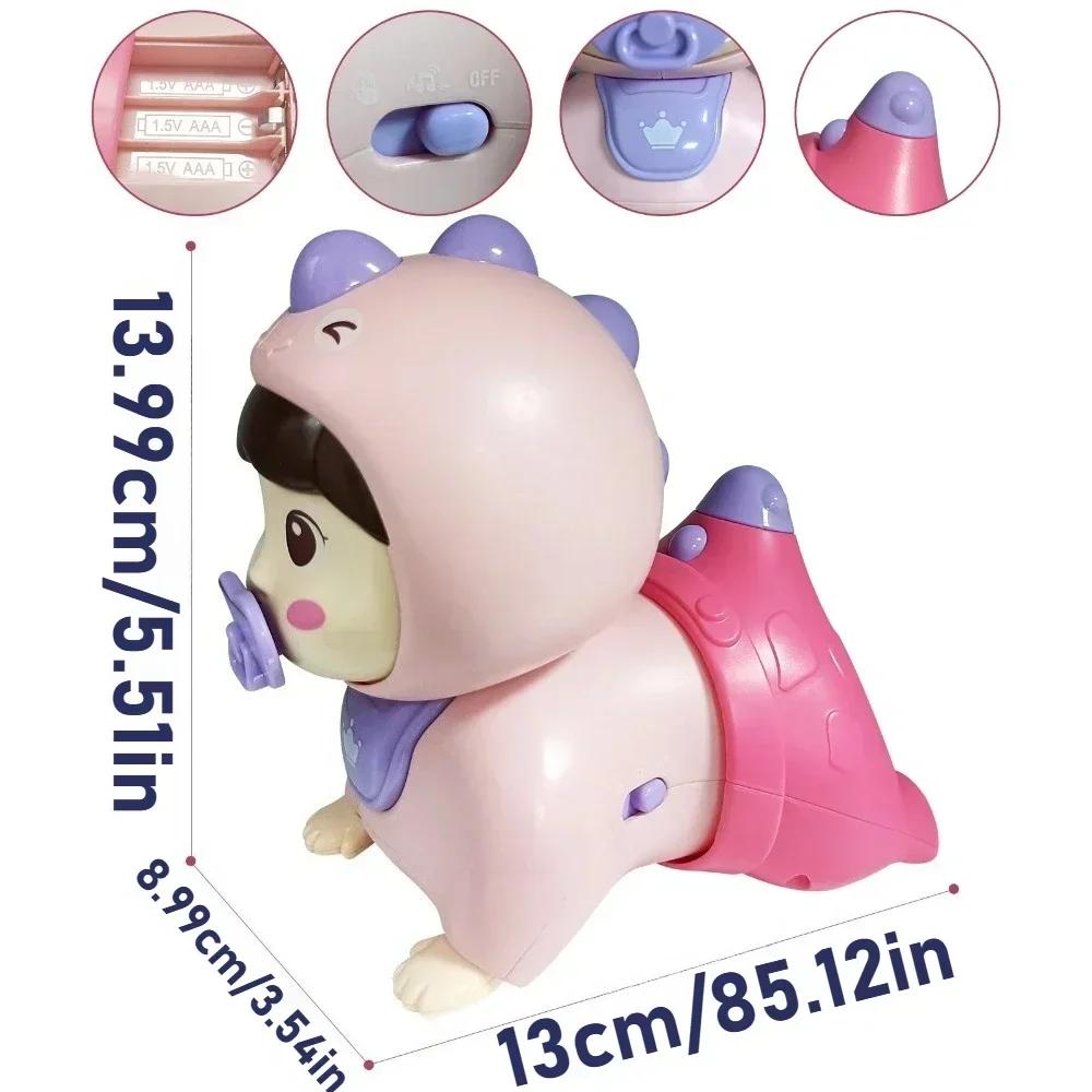 Baby Musical Crawling Toys for Girl Boy Cute Doll Early Learning Educational Toy Light Up Music Developmental Toy Tummy Time Toy