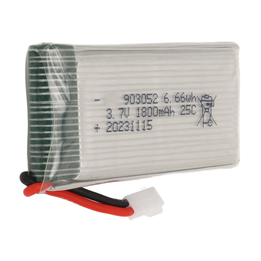 1800mAh 3.7V RC Drone Battery With XH2.54 Plug 903052 25C High Rate RC Helicopter Lithium Battery Fo