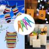24/48/60Pcs Heavy-Duty Clothespins Mixed-Color Clothes Clips Windproof Clothes Pegs  Crafts