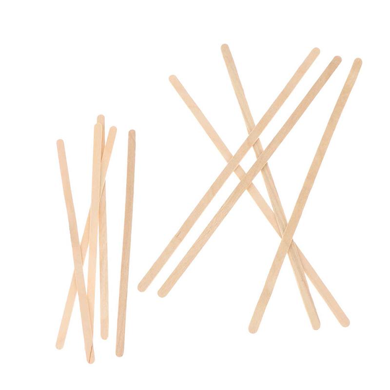 50pcs Disposable Wooden Coffee Stirrers Cold Drinking Stir Beverage Sticks
