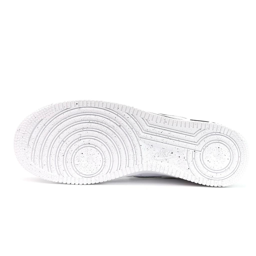 Nike Nike Air Force 1 Чернильное окрашивание Первый снег Амортизация, Износостойкие Низкие Кеды для скейтборда Унисекс Черный Белый CW2288-111(Team801-S-BOX)