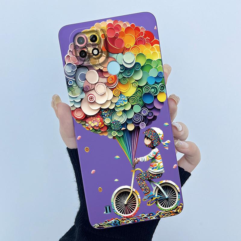 Для Realme C21 RMX3201 / C21Y RMX3261 RMX3263 C25Y Чехол для телефона Coque Мягкий силикон Сладкий расписной Девочки Милый печатный задний чехол
