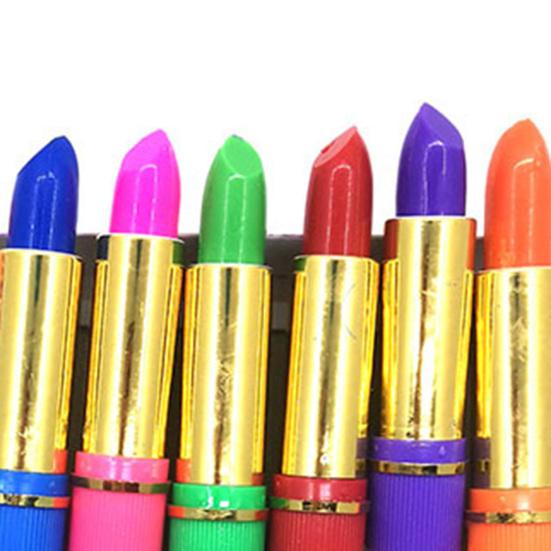 Yousheng 6Pcs/Box 8g Lipstick Set Non-Irritating Butterfly Pattern Color Changing Dark Green Magical Lipstick for Women