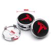 4Pcs 56/60mm Car Wheel Center Hub Caps Stickers Auto Replacement AccessoriesFor Tesla Model 3 Model Y Model S Model X Highland
