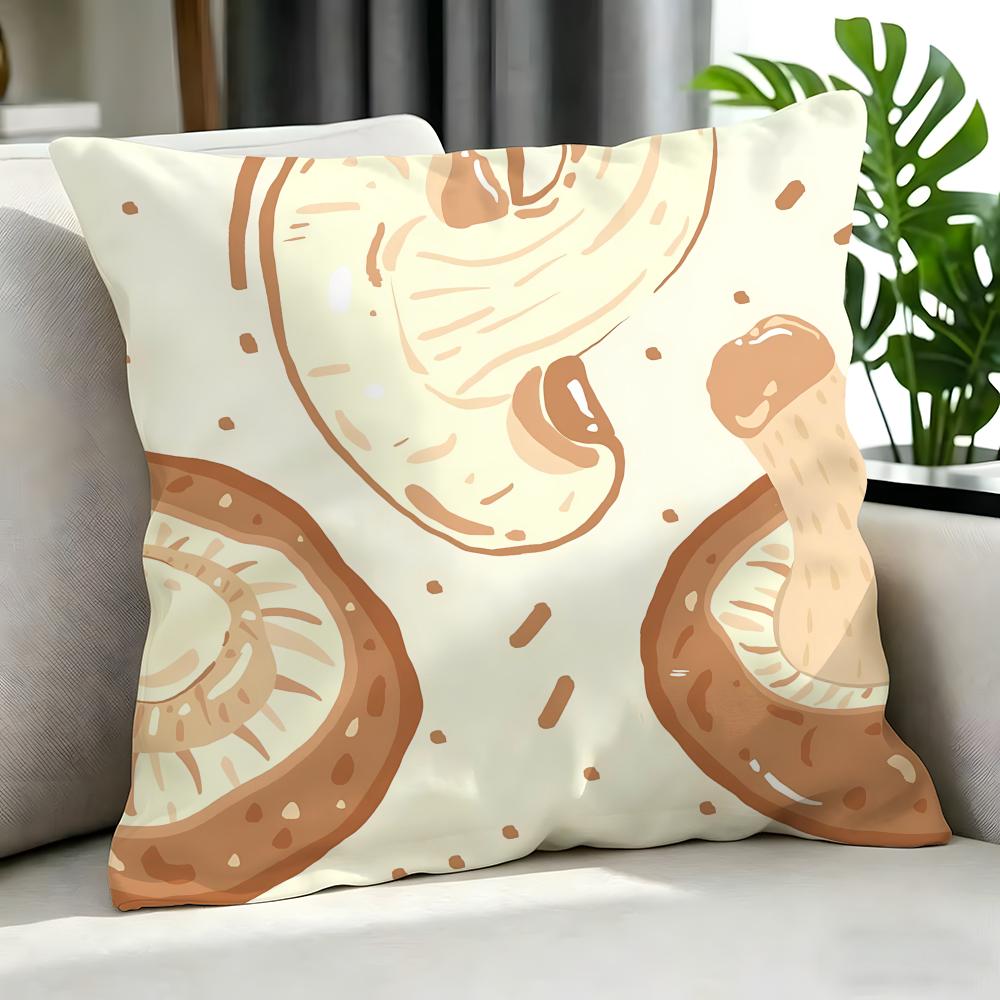 Plant MMushroom Cushion Cover Cushion Cover Set Pcs x x x Pillowcase Decorative Sofa Home Decor
