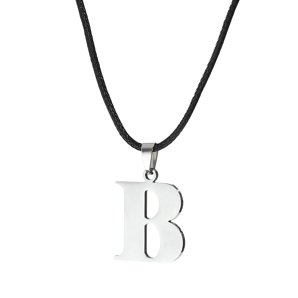 Новое ожерелье с инициалами от А до Я из нержавеющей стали, 26 английских букв, для мужчин и женщин, персонализированные ювелирные изделия, подарки