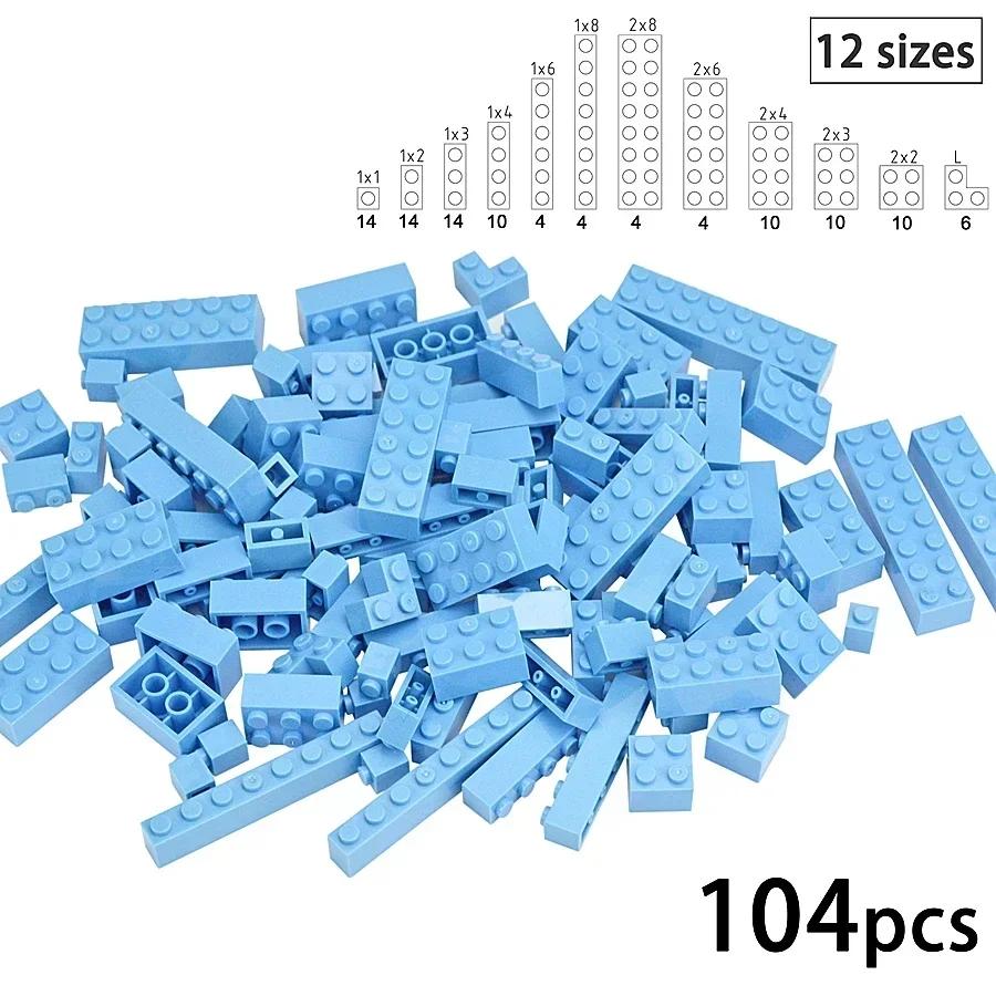 DO IT YOURSELF Plastic Material Construction Bricks Figures 25pcs Thick Blocks 2x4 Dots Dimension Works With featuring 3001 Learning Creativity Toy