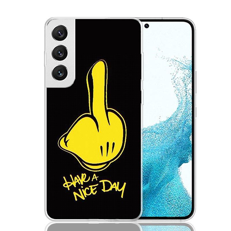 Middle Finger Phone Case For Samsung Galaxy S26 S25 Edge S24 S23 FE S22 Ultra S21 Plus S20 + Fundas Cover Coque Galaxy S25 S24 S