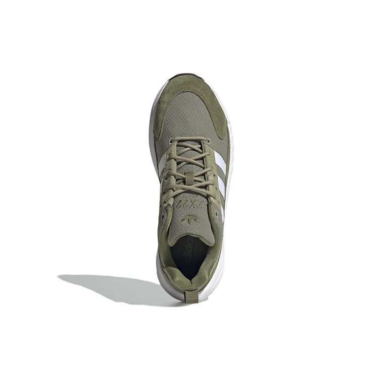 Adidas Originals ZX 22 Boost Удобная ткань Нескользящие Износостойкие Дышащие Низкие Кроссовки Унисекс Армейский зеленый GX2040
