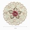 Dining Table Place Mat Kitchen Embroidered Floral Lace Doily Placemat Home Decor