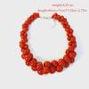 Handmade Multi-Layer Coral Beaded Necklace - Personalized Resin Clavicle Chain