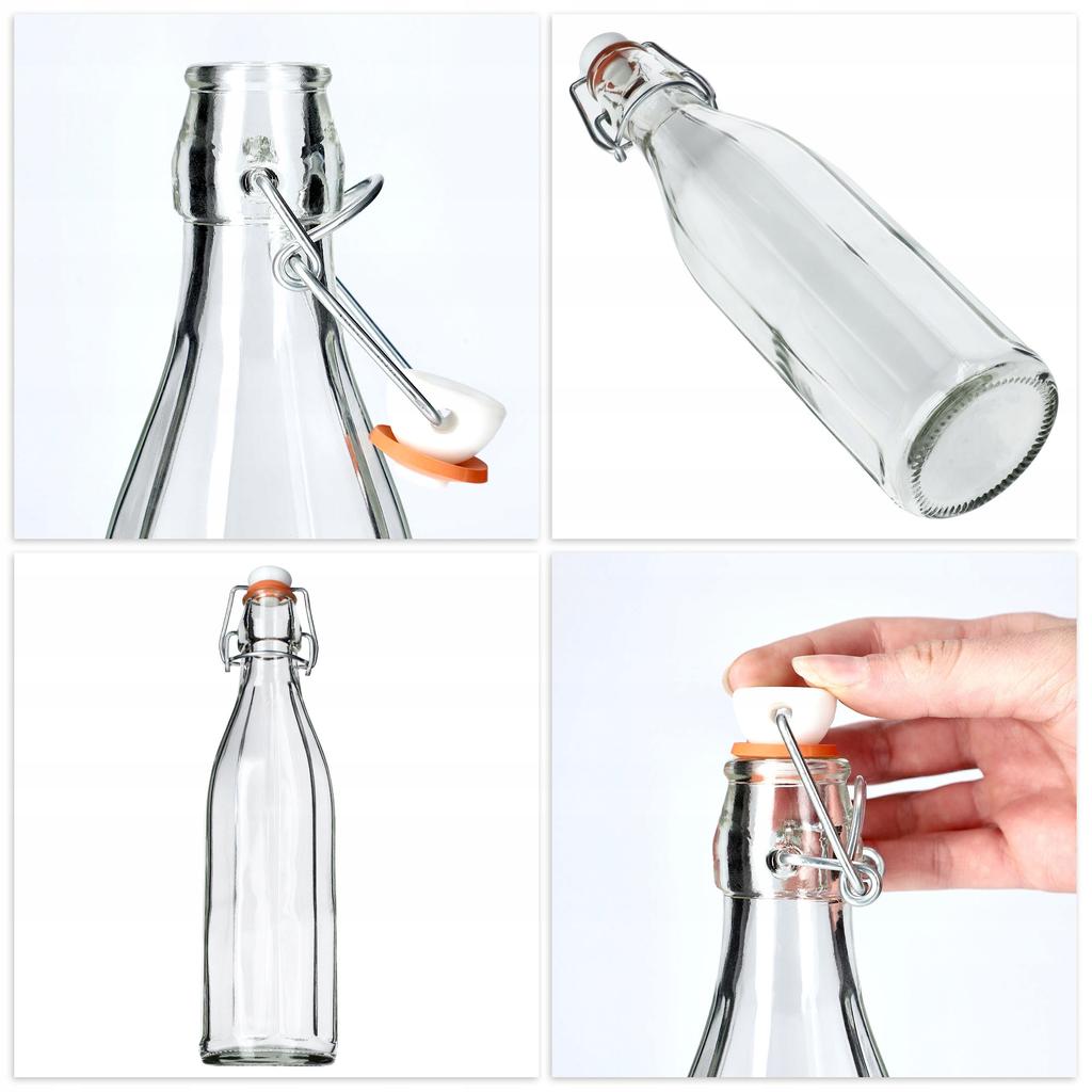 KADAX Butelka Szklana Na Nalewkę Sok Wino Korek 0,5L