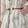 Новый летний женский тонкий ремень из искусственной кожи для платьев с декоративным узлом
