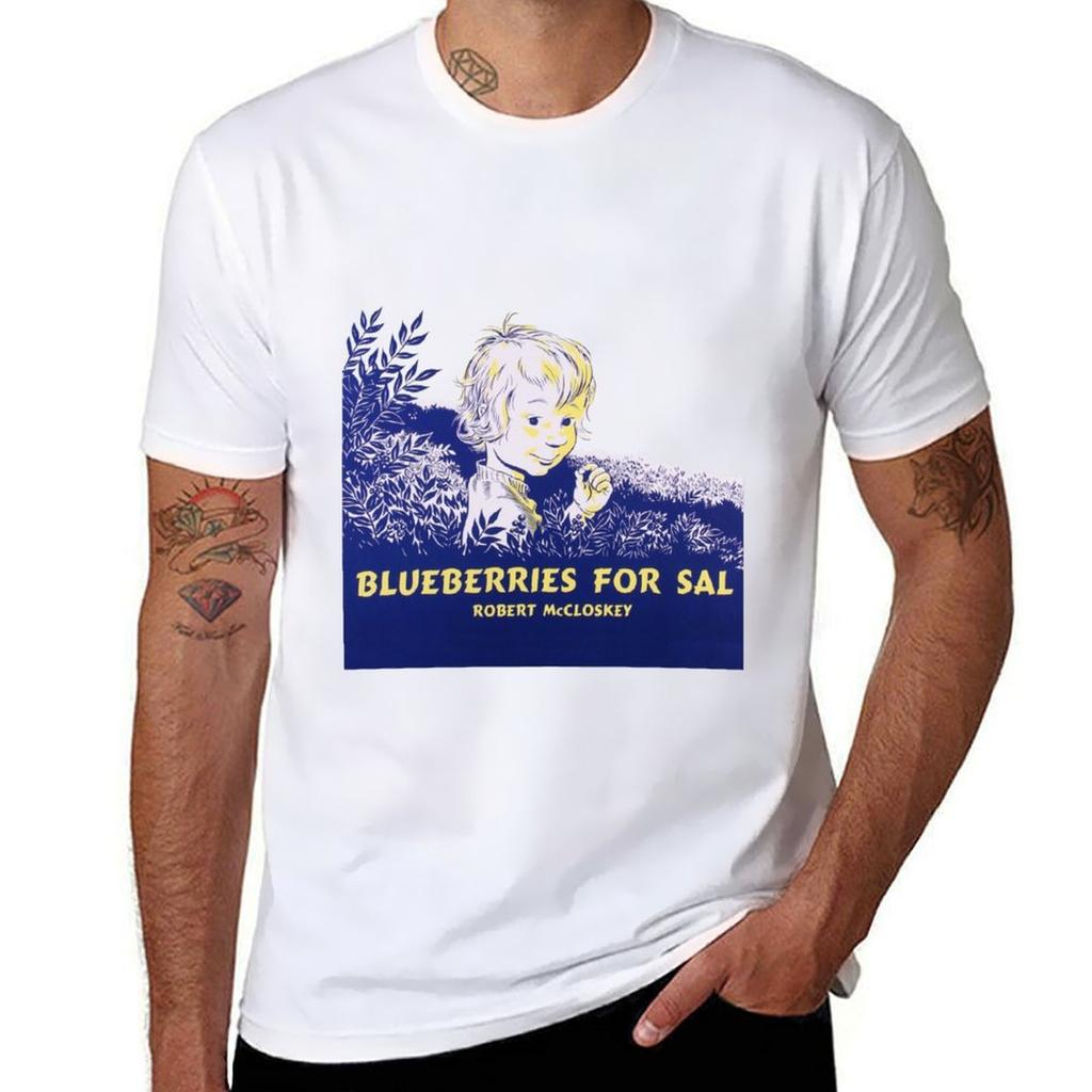 Blueberries for Sal classic illustration TShirt Heavy Duty Casual Work Tee