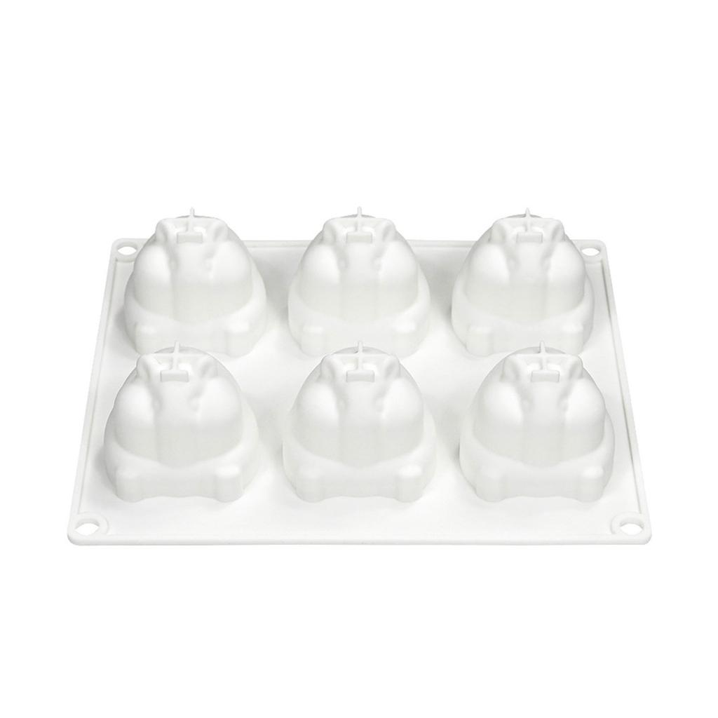 6-гнездная силиконовая форма для выпечки в виде маленького хомяка, форма для украшения торта с муссом, для изготовления шоколадных конфет, свечей, мыла