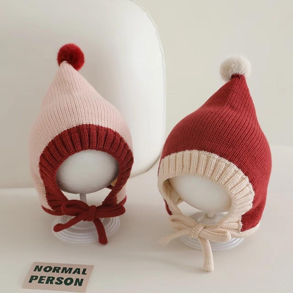 Windproof Ear Protection Hat Cute Pompom Toddler Beanie Fashion Knitted Hat Winter