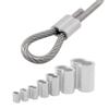 Wire Rope Ferrule M1 M1.2 M1.5 M2 M2.5 M3-M12 Aluminum Ferrules Clamps 8-Shape Double Hole Aluminum Casing Wire Rope Oval Clip