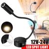 RV Boat LED Reading Light Flexible Gooseneck Wall Lamp DC12V 24V For Truck Motorhome Yachts Cabin With USB Charger Port