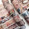4 Rolls Vintage Washi Tape Set Decorative For Scrapbooking Supplies Journals Planners Diy Crafts Antique Japanese Masking Tapes