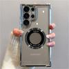For Magsafe Plating Magnetic Phone Case For Samsung Galaxy S25 S24 S23 S22 Ultra S21 Plus S20 FE Wireless Charge Clear Cover