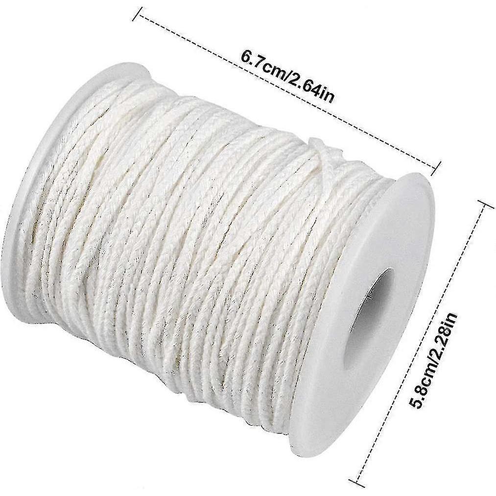 Candle Wick 1 Roll 61m Cotton Lamp Wick Replacement Lantern Oil Lamp Burners For Candle Craft Making 25-26s