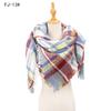 Autumn and Winter New Thickened Warm Circled Yarn Prickly Wool Plaid Square Scarf Scarf Female