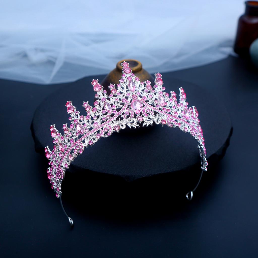 1pc Exquisite Fashion Sparkling Gems Hair Crown Multi Layered Royal Design Perfect Looks Pageant Glam Fantasy Cosplay Elegance
