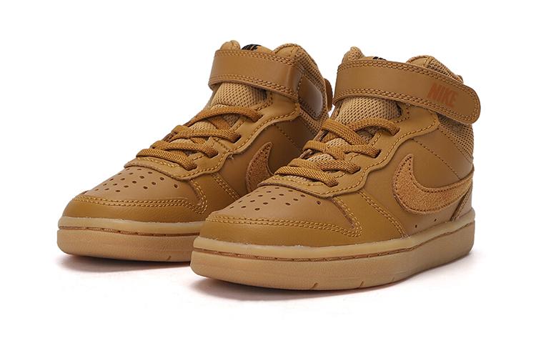 Nike Court Borough Mid 2 Wheat Black Gum Light Brown GS CD7783-701