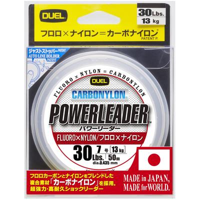 DUEL HARDCORE Карбон-Нейлон 30 HARDCORE POWERLEADER 30 H3330 Леска, фунты. КН, 50 м, фунты. Прозрачный,