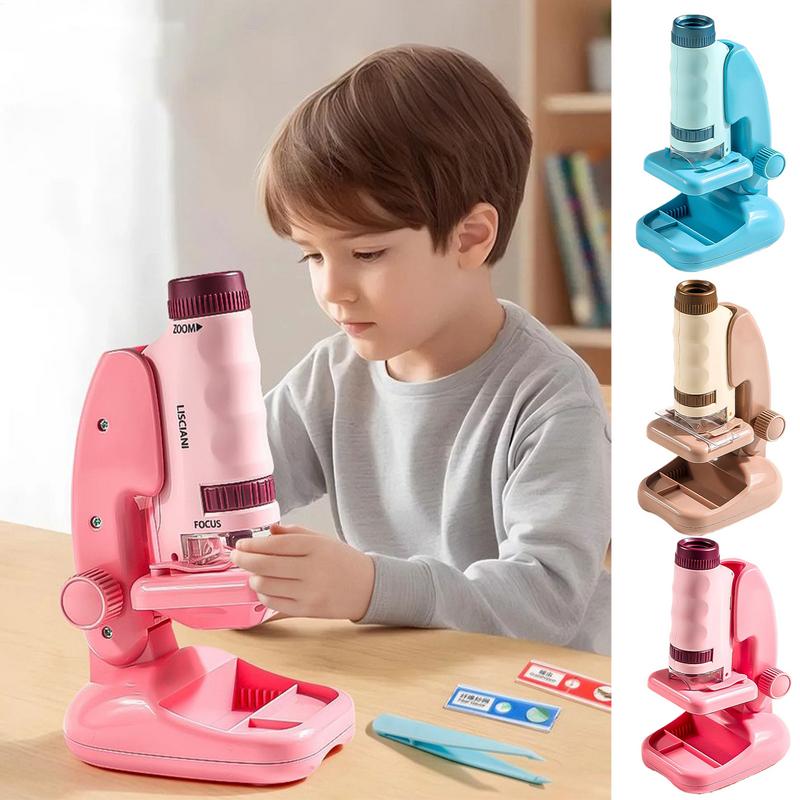 Kids Educational Microscope With Led Light Early Development Learning Science Experiment Toy
