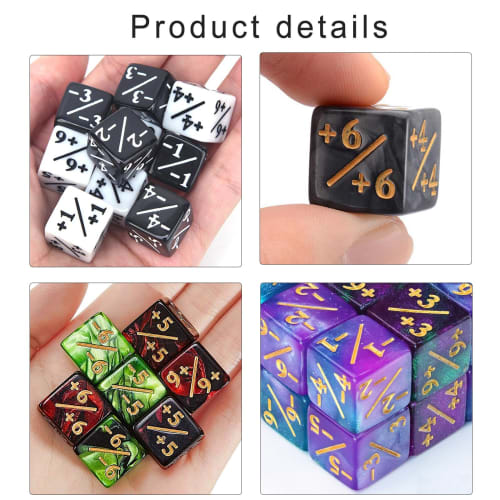 36pcs Acrylic Six Dice Loyalty Counters Dispositive and Dice Card Game Accessories Easy To Use