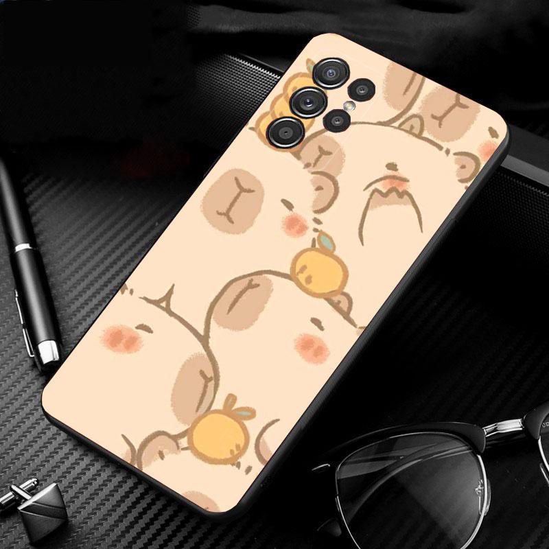 Мультяшная милая капибара Чехол для телефона Для Samsung Galaxy S25 S24 S23 S22 S21 Ultra S24 S23 S22 S21 S25 Plus S24 S20 FE