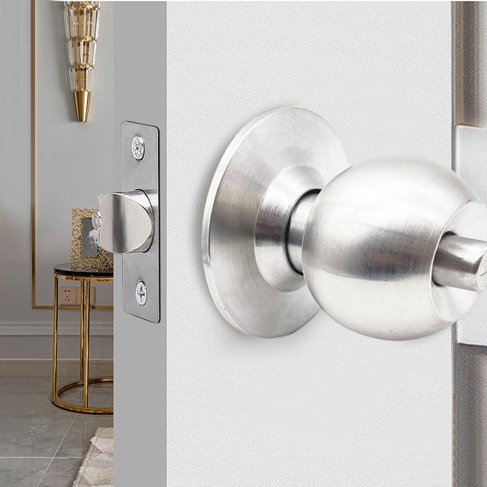 Door Knob with Lock Stainless Steel Front Door Lock Set Lightweight Wear-resistant for Bedroom
