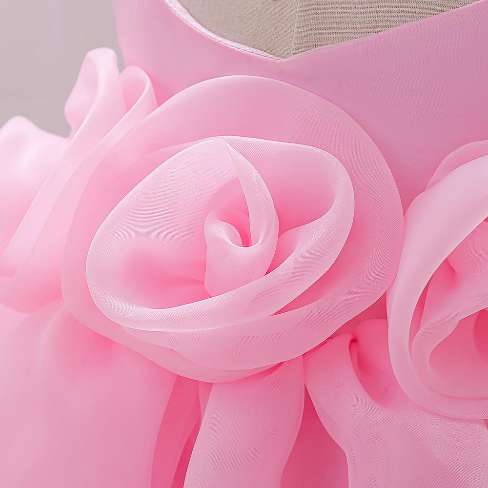 Toddler Girls 1st Birthday Dress with Heandband Bow Cute Baby Baptism Gown Kids Wedding Party Elegant Princess Vestidos Christmas Costume Dress