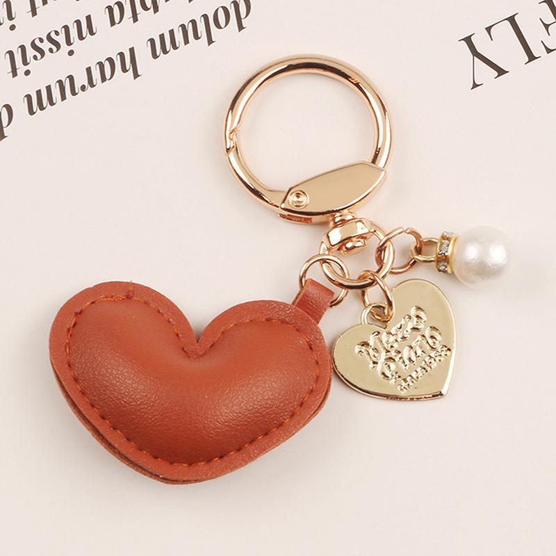 Cute Heart Keychain Phone Bag Backpack Charm Accessory Car KeyChain Creative Schoolbag Pendant