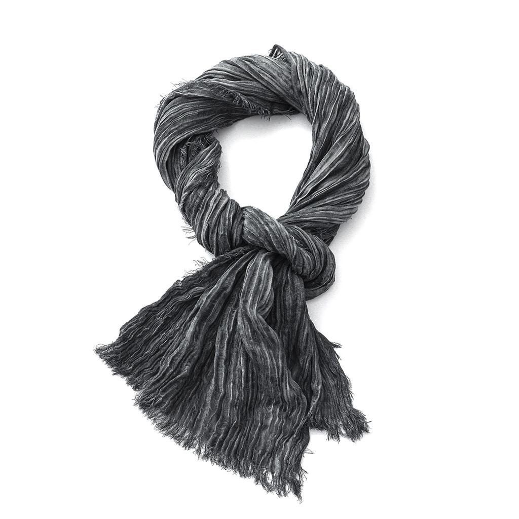Fashion Crinkle Cotton Linen Scarf for Men Women Soft Warm Pashmina Short Tassel Scarves Male Accessories Bufandas Shawls