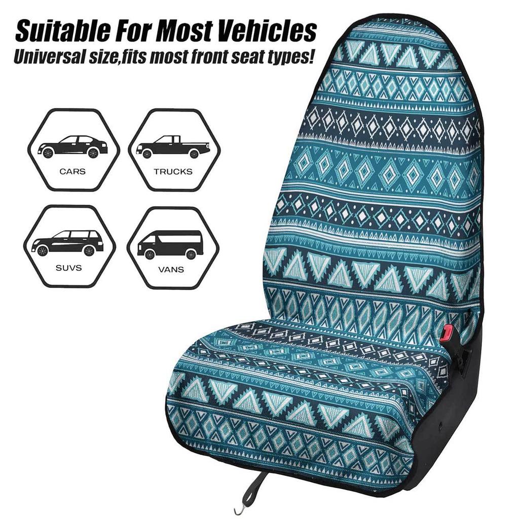 Universal Geometric Seat Cover: All-Season Front Seat Protector for Gym and Workout