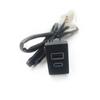 1PC Red LED Car Charger Socket QC3.0 Dual PD Type C Charging Outlet Power Adapter Phone For VW New Beetle Accessories