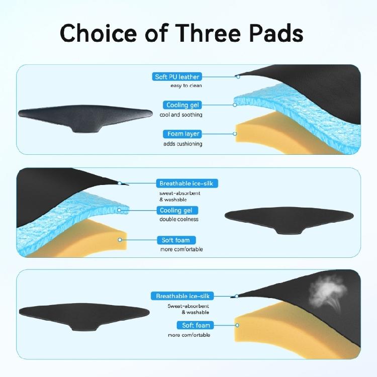 Улучшает комфорт Набор накладок на лоб и затылок для гарнитур VR2 Легко крепится Гипоаллергенные материалы