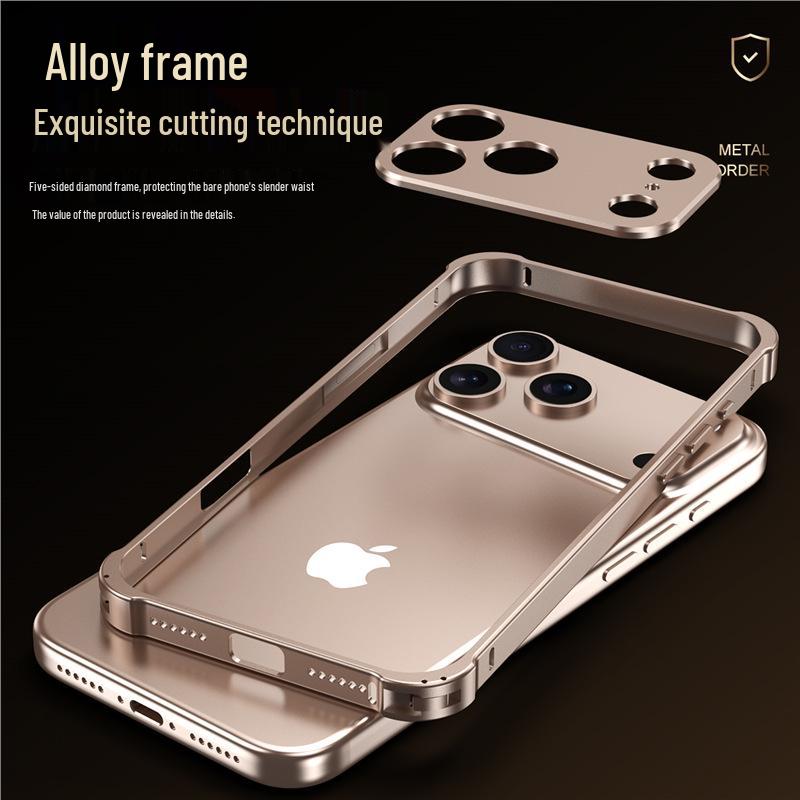 Стильный металлический чехол-рамка для Apple iPhone 17: Легкое алюминиевое кольцо для объектива с теплоотводом для iPhone 16 и 15