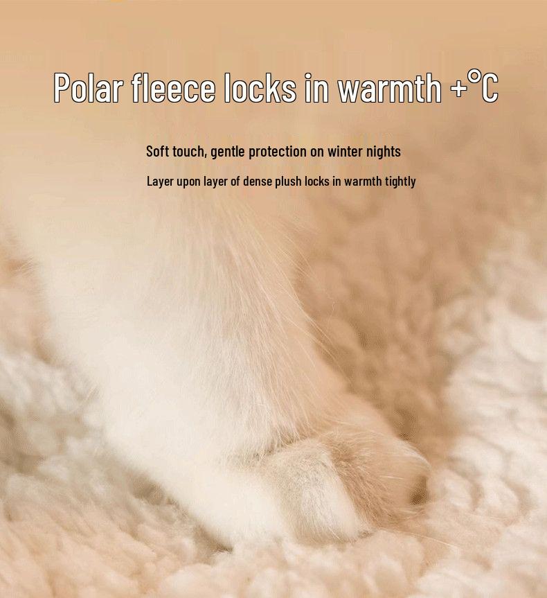 Плюшевая зимняя закрытая кровать для собак и кошек: Теплое, Неприлипающее, Ветрозащитное Гнездо