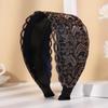 White Hair Covering Non-Slip Teeth Headband with Wide Edge and Lace Versatile Design.