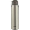 Tiger Vacuum Flask (TIGER) 600ml Sahara Mug Stainless Steel Water Bottle, One-Touch Operated, Lightweight, Clear Stainless Steel, MCX-A602XC