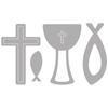 Kit de découpe - RAYHER - Confirmation, Communion - Multicolore - 4 pièces - 2-3,9 cm