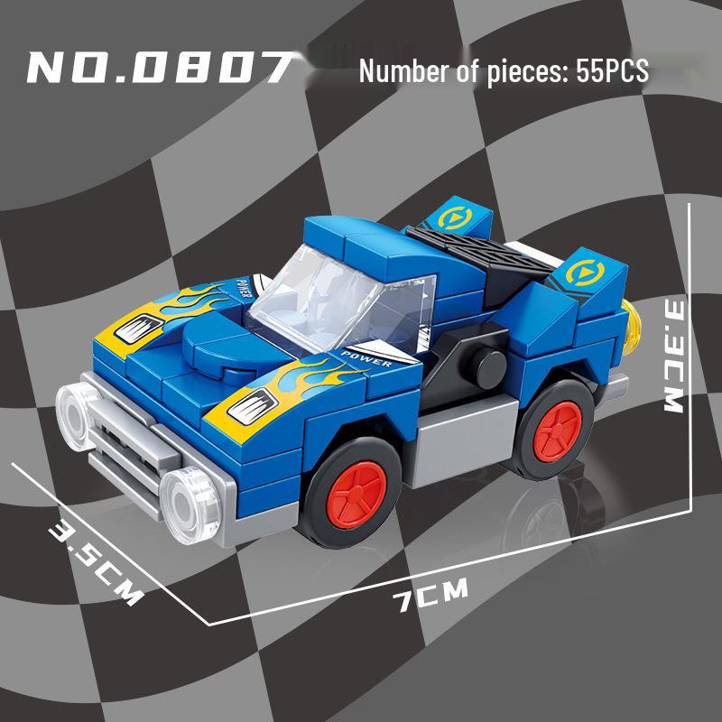 Образовательная модель гоночного автомобиля, совместимая с LEGO, игрушка из мини-строительных блоков