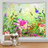 3D Colorful Flower Tapestry Beach Wall Tapestry Psychedelic Home Living Room Background Wall Fabric Decorative Tapestry
