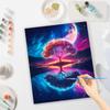 Frame Diy Painting By Numbers For Adults Tree Fantasy Scenery Picture With Numbers Starter Kits Acrylic Paint Diy Gift For Home Decors 40x50